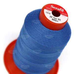Serafil Polyester Sewing Thread - Size 30 (TEX 90), Size 20 (TEX 135), Size 15 (TEX 210), Size 10 (Tex 270) Color 1318