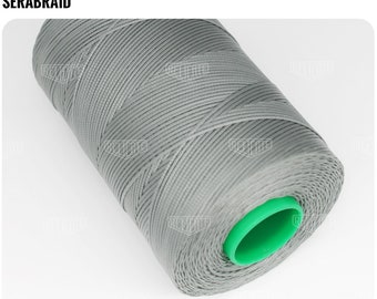 Amann Serabraid Waxed Polyester Thread - Light Grey 0850 - 1.0mm 500m spools - For Leather Hand Sewing
