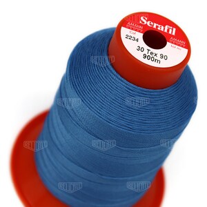 Serafil Polyester Sewing Thread Color 2234 Size 30 (TEX 90), Size 20 (TEX 135), Size 15 (TEX 210), Size 10 (Tex 270)