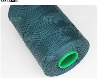 Amann Serabraid Waxed Polyester Thread - Aegean 0359 - 1.0mm 500m spools - For Leather Hand Sewing