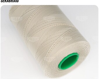 Amann Serabraid Waxed Polyester Thread - Ivory 3000 - 1.0mm 500m spools - For Leather Hand Sewing