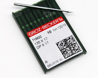 10 PCS Size 120/19 135X17 DPX17 Groz-Beckert Industrial Chromium Sewing Machine Needles - 718822