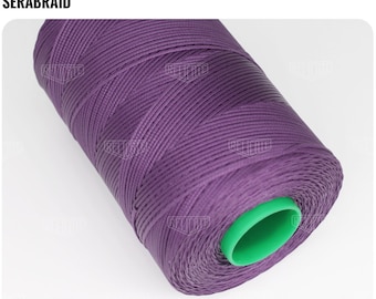 Amann Serabraid Waxed Polyester Thread - Violet 0575 - 1.0mm 500m spools - For Leather Hand Sewing