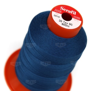 Serafil Polyester Sewing Thread Color 0816 Size 30 (TEX 90), Size 20 (TEX 135), Size 15 (TEX 210), Size 10 (Tex 270)
