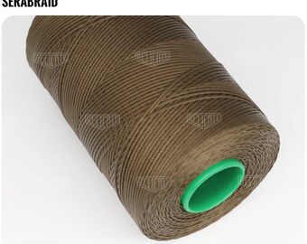 Amann Serabraid Waxed Polyester Thread - Hazelnut 0565 - 1.0mm 500m spools - For Leather Hand Sewing