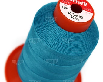 Serafil Polyester Sewing Thread Color 1394 Size 30 (TEX 90), Size 20 (TEX 135), Size 15 (TEX 210), Size 10 (Tex 270)