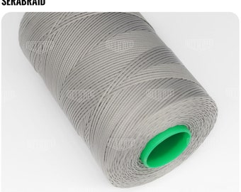 Amann Serabraid Waxed Polyester Thread - Silver 0412 - 1.0mm 500m spools - For Leather Hand Sewing