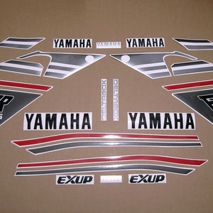 FZR 1000 Exup 1989 decals stickers set kit replacement replica restoration graphics reproduction adhesivos cowling pattern mark 3gm