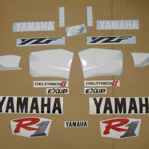 YZF-R1 1999 full decals set complete stickers kit replacement replica restoration graphics reproduction pattern mark r1 RN01 4xv emblems
