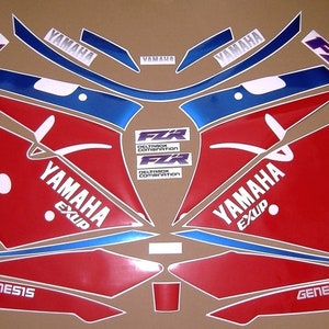 FZR 1000 Exup 1993 3LE kompletter Ersatz Aufkleber Kit Replica Restaurierung Grafiken Reproduktion Klebstoffe fzr1000 Muster