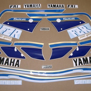 FZR 1000 2LA 1988 komplettes Abziehbild-Set Full-Sticker-Kit Ersatzreplik Restauration Grafik Reproduktion Muster Marke Klebstoffe Genese