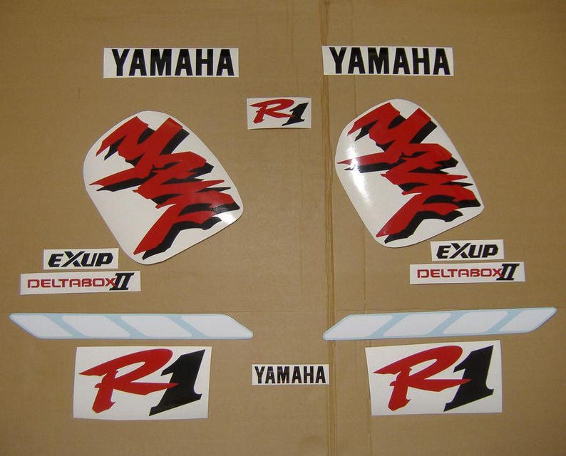 Yzf R1 Stickers YZF-R1 1998 Decals Stickers Set Kit Replacement Replica Restoration ...
