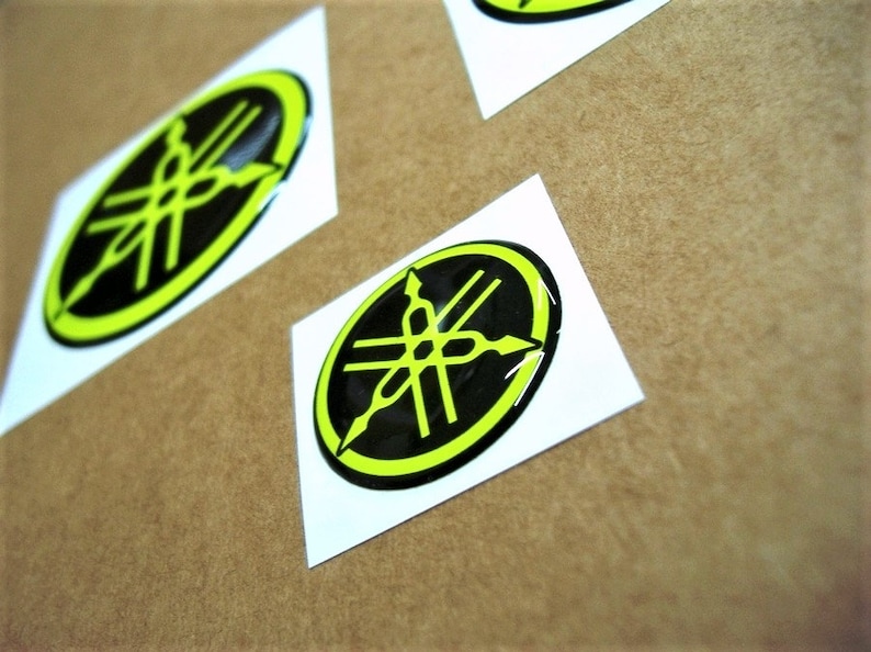 Gel 3D Gas Tank Emblems Silicone Bold Raised Decals Stickers R1 R6 R125