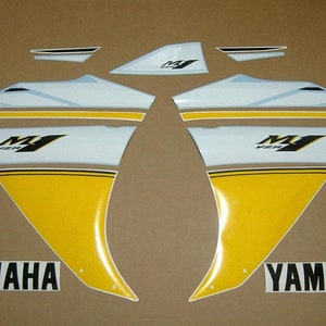 YZF-R1 M1 2010-2014 yellow custom decals stickers set kit graphics reproduction adhesives autocollants RN22 14b moto gp replica