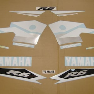 YZF-R6 2003 decals stickers set kit replacement replica restoration graphics reproduction aufkleber RJ05 RJ09 5SL adhesives adesivi