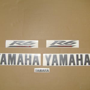 Set completo di decalcomanie di ricambio YZF-R6 2005, kit adesivi con motivo completo, replica grafica di restauro, riproduzione emblemi r6 RJ09 RJ05 5SL