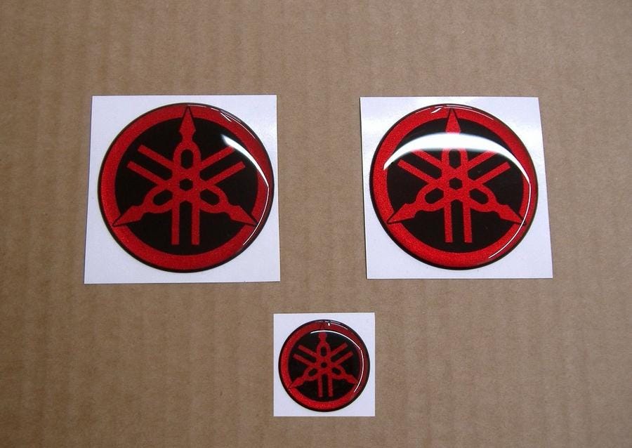 3D Tuning Fork Emblem Decal – Fuel Tank & Body Sticker For YZF R1 R6 Racing Bikes