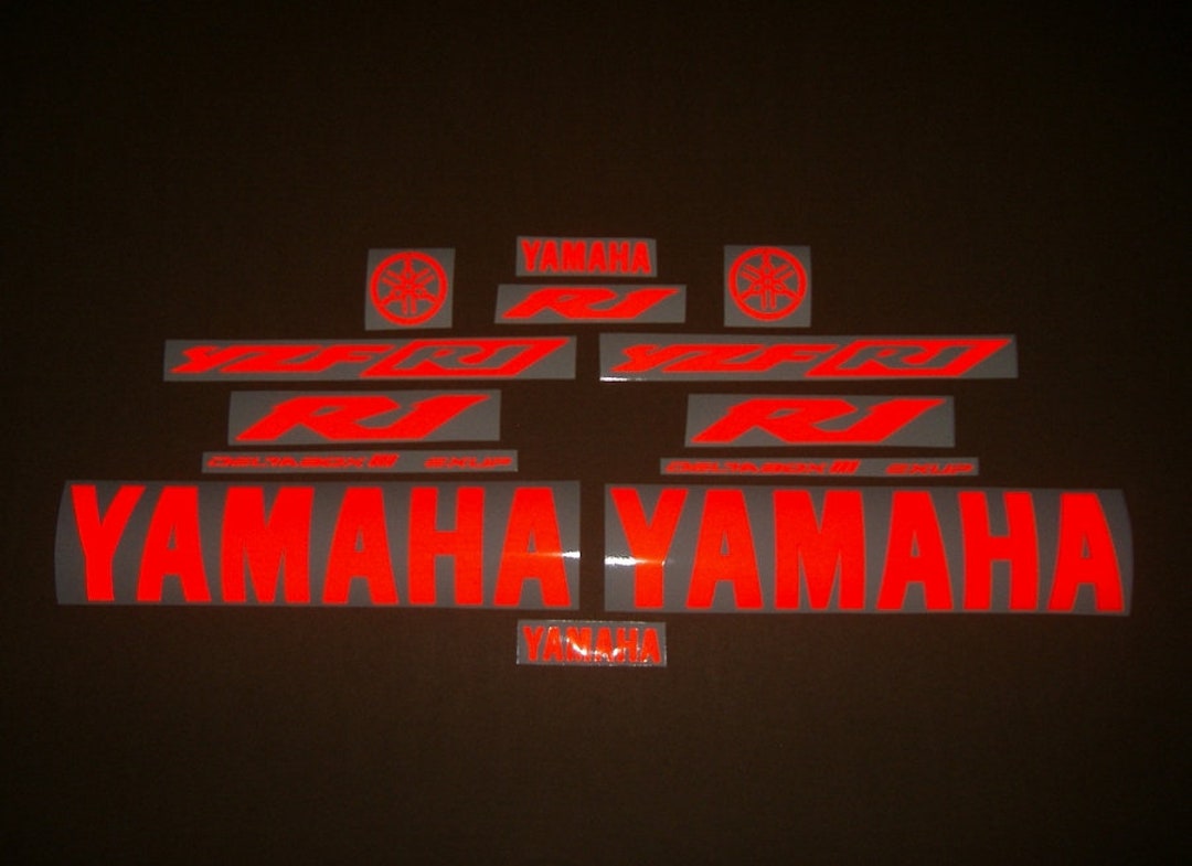 YZF R1 / R6 2002-2003 Light Reflective Red Decals Stickers Custom ...