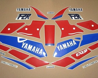 FZR 1000 Exup 1989 decals stickers set kit replacement replica restoration graphics reproduction 3gm reproduction pattern mark emblem