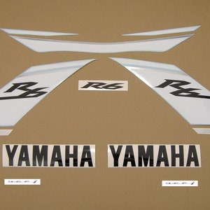 YZF-R6 2009 decals stickers set kit replacement replica restoration graphics reproduction aufkleber pegatinas autocollants RJ15 13S