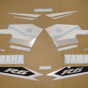 YZF-R6 2003 complete decals stickers set kit replacement replica restoration graphics reproduction aufkleber pegatinas RJ05 RJ09 5SL