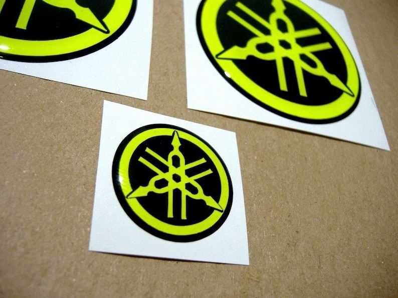 Gel 3D Gas Tank Emblems Silicone Bold Raised Decals Stickers R1 R6 R125