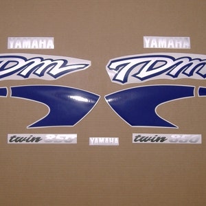 TDM 850 1997-1998 decals sticker set kit replacement replica restoration graphics reproduction logo pattern swoosh tdm850 emblems 4tx