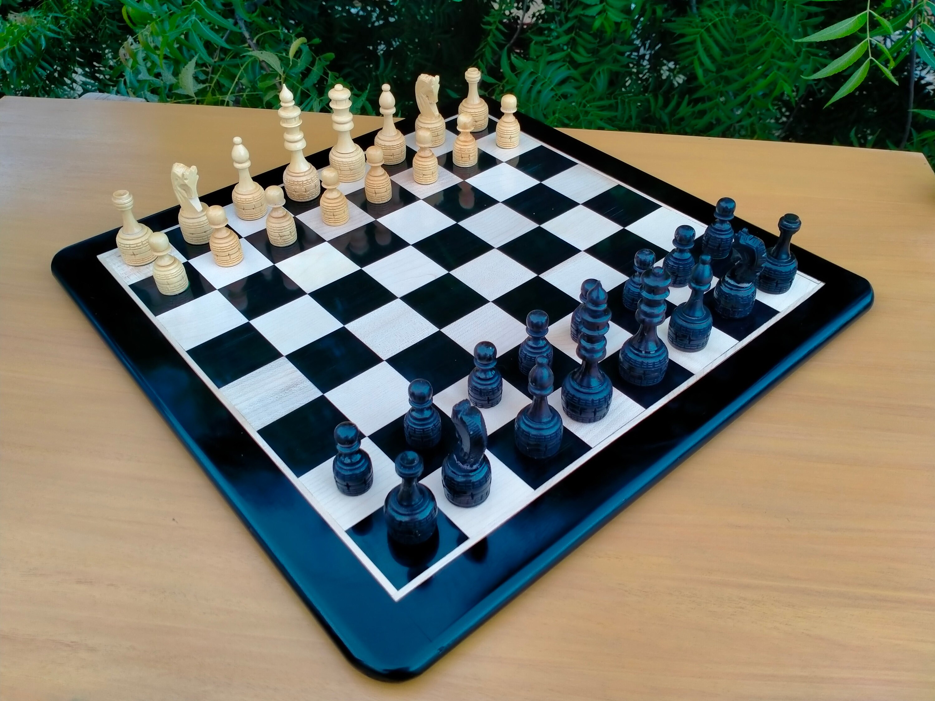 Birthday Gifts Christmas 17X17 Inch Black Wooden Premium Quality Handcrafted Flat Chess Board With Best Quality Black Chess Pieces Set Birthday Gifts Christmas 17X17 Inch Black Wooden Premium Quality Handcrafted Flat Chess Board With Best Quality Black Chess Pieces Set