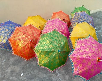 Wholesale Lot Of 5 Pcs Umbrella for Decoration traditional Wedding parasol party decor umbrella Diwali decoration umbrella wedding Decor