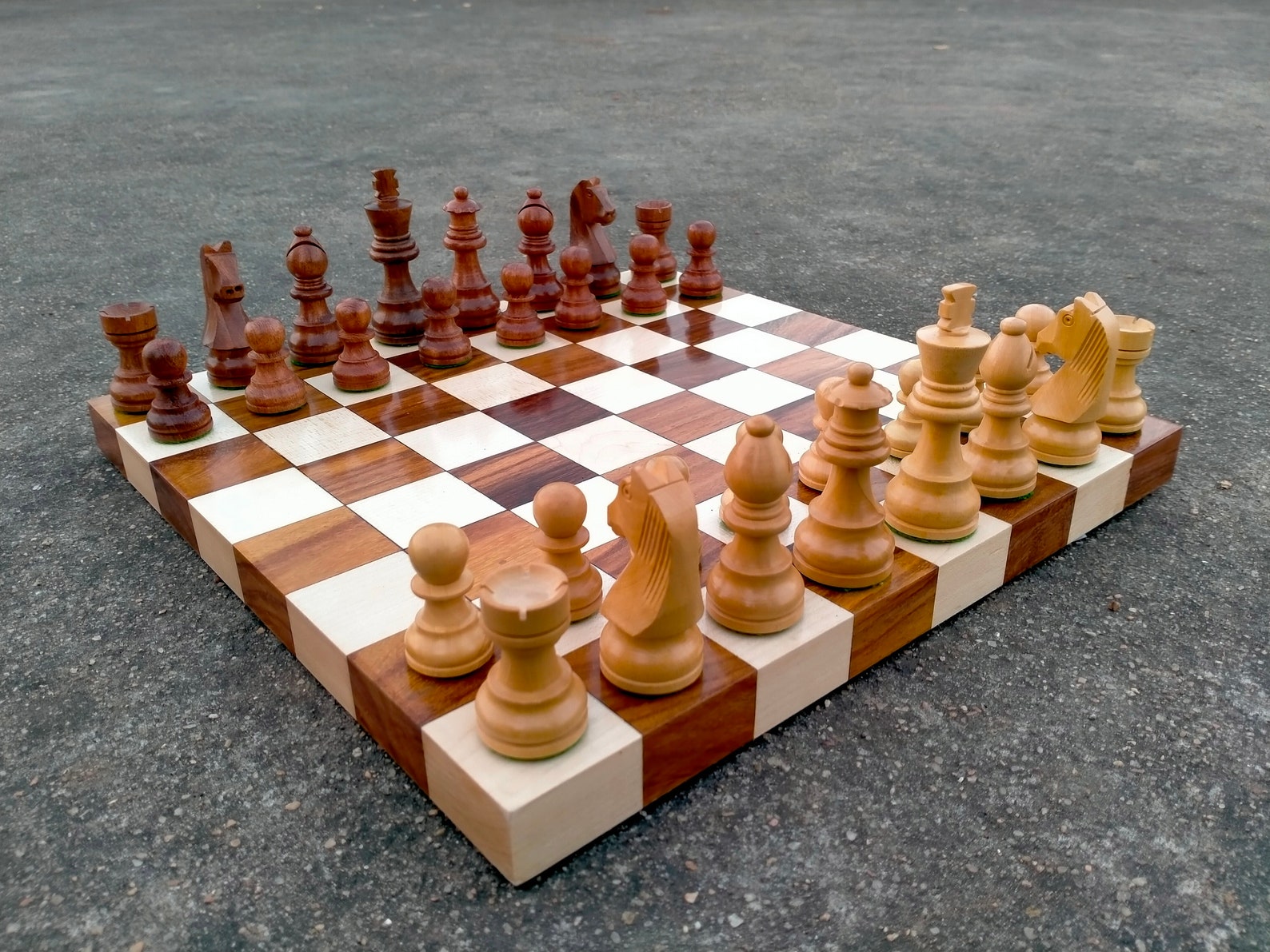 12x12 INCH Sheesham & Maple Wood Block Borderless Etsy