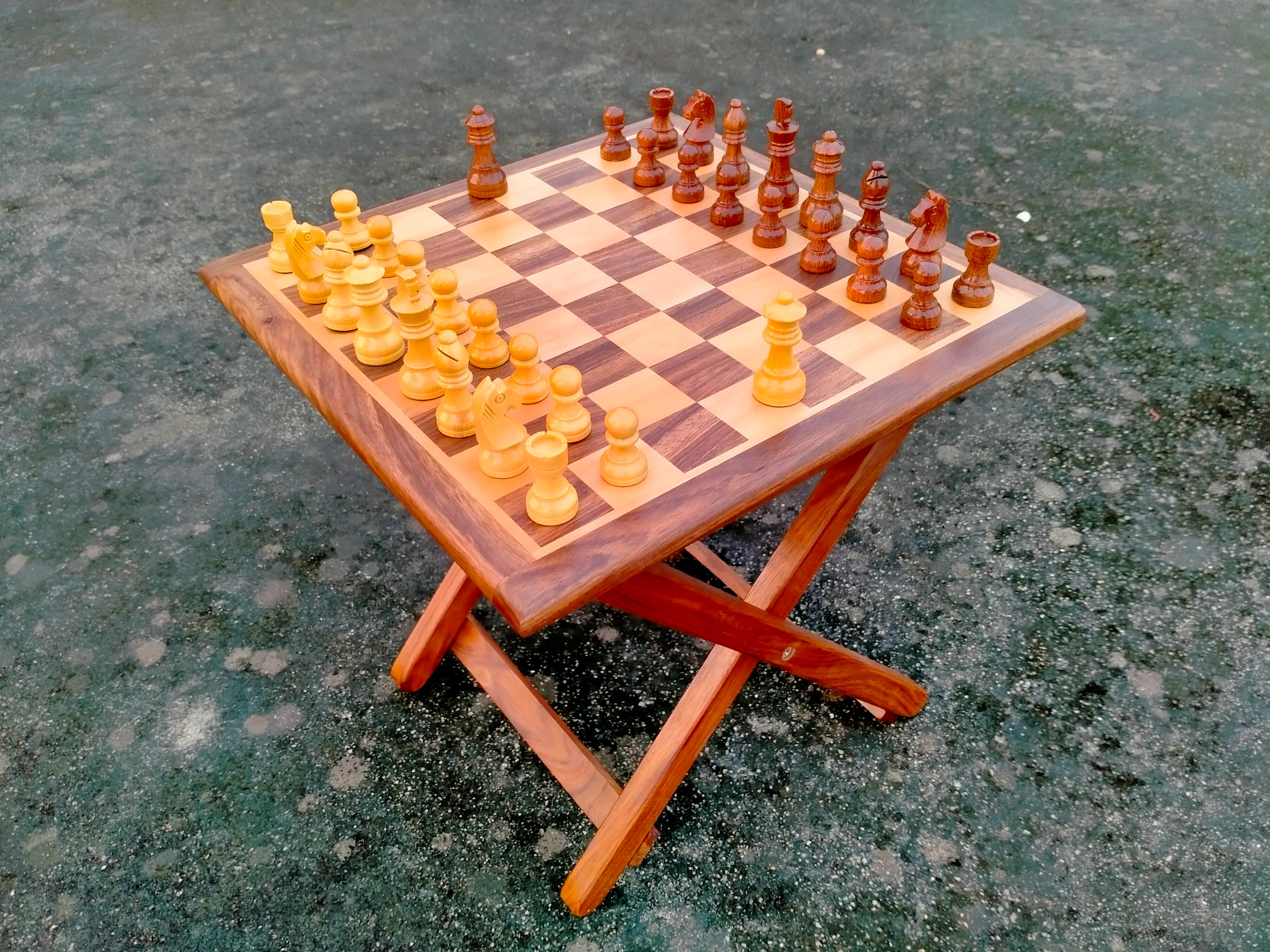 Wooden Chess Set in a Hinged Case - Irish Creative Stamping Ltd.