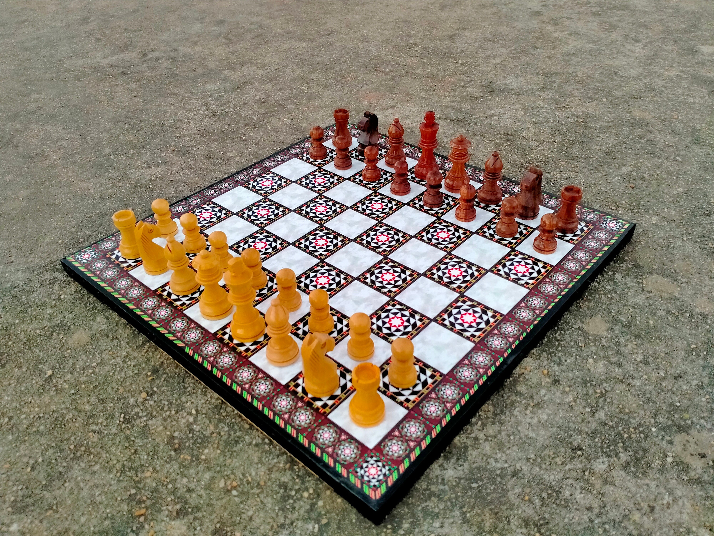 13x13''Inches Indian Handmade Wooden Best Flat Chess Board with