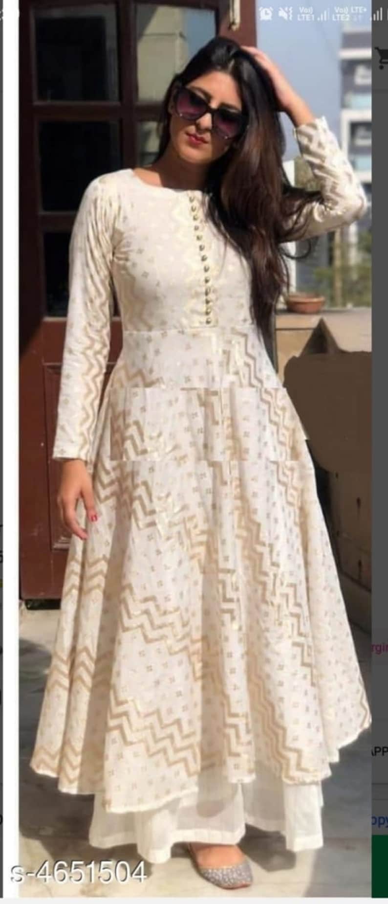 white kurta and pant