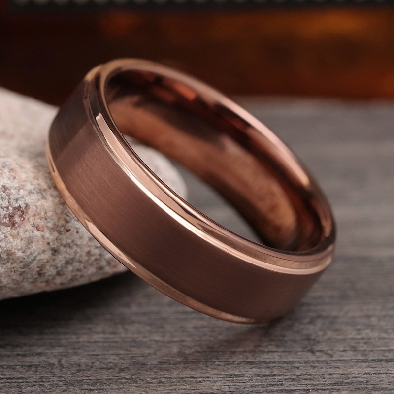 Wedding Bands Brown - Etsy UK