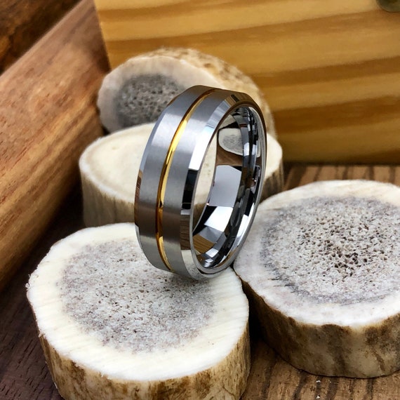 Etsy tungsten carbide ring deals