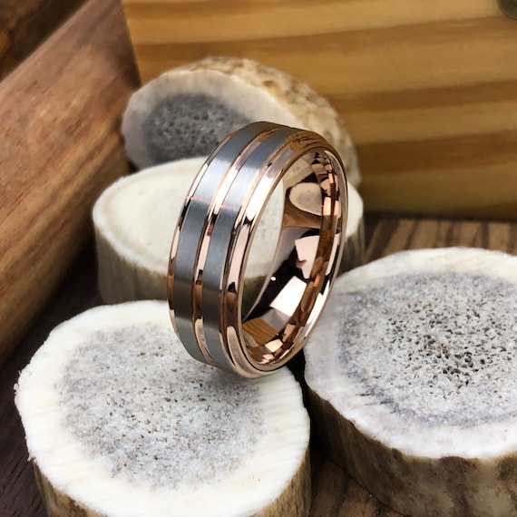 Tungsten Ring Promise Rings For Men Near Me Rose Gold Tungsten