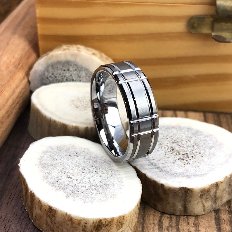 Mens Wedding Band Mens Tungsten Wedding Ring Tungsten | Etsy