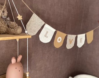 Pennant garland, pennant banner, baby garland, baby banner, baby room garland, baby room banner