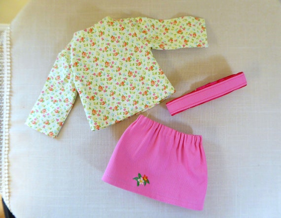 American Girl AG Poinsettia Sequined Skirt Holiday Outfit Top Shoes 4 pc set
