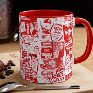 Vampire Movies Mug / Horror Movie Ads 11 oz Ceramic Coffee Cup