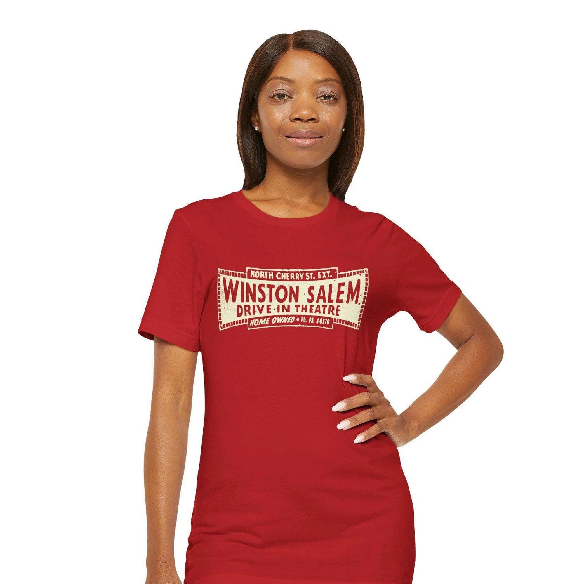 Winston Salem Drive-In Theater T-Shirt / Retro Throwback North Carolina DriveIn Movie Tee