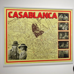 Casablanca 1941 kaart poster print filmkamer decor 14 x 11, 20 x 16, 28 x 22