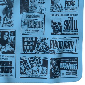 Science Fiction Horror Movie Advertising Fleece Blanket 50x60 60x50 Fun Media Room Home Theater Gift Throw Sherpa image 4