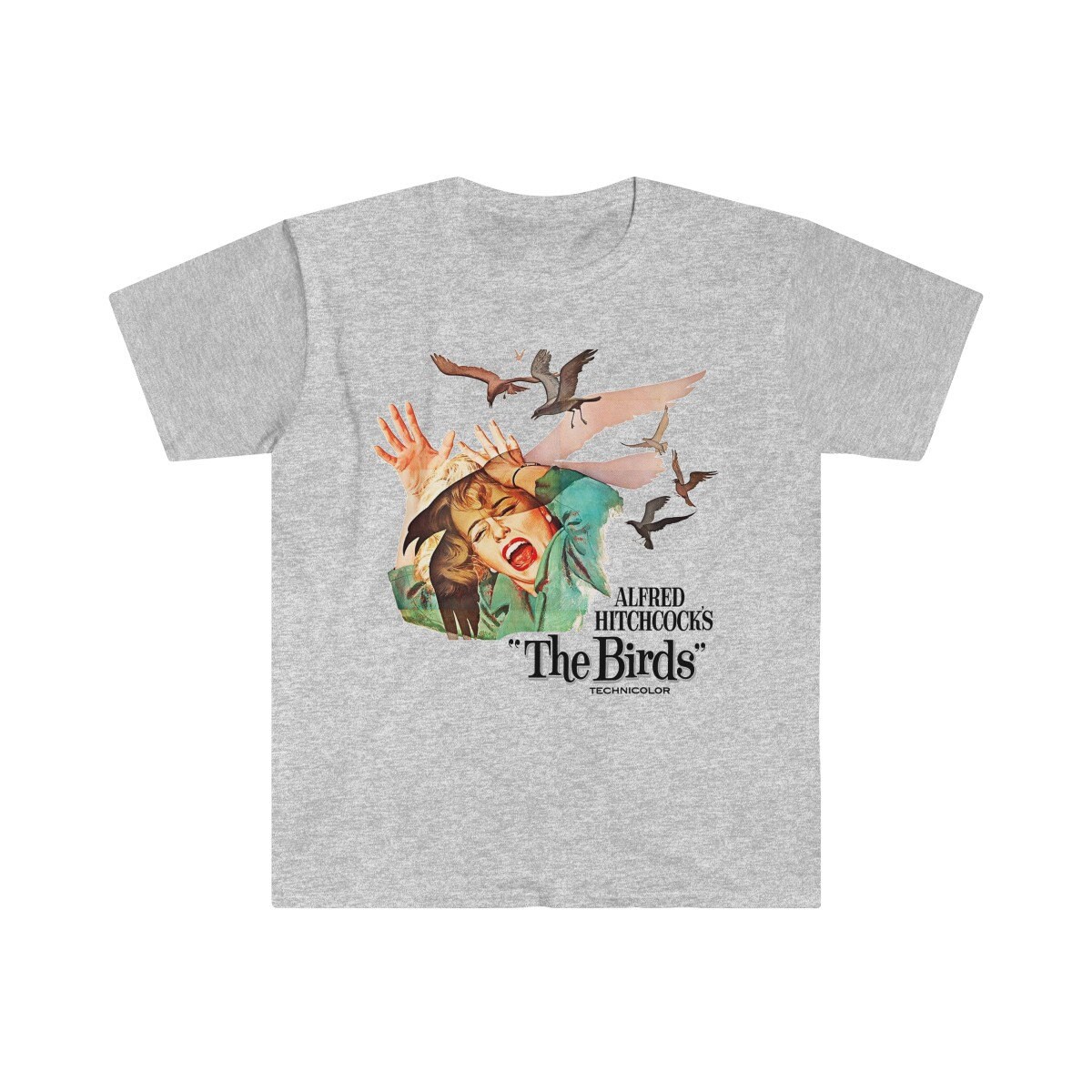 鳥映画Tシャツ / 1963 ヒッチコック スリラー ファン ギア メンズ 