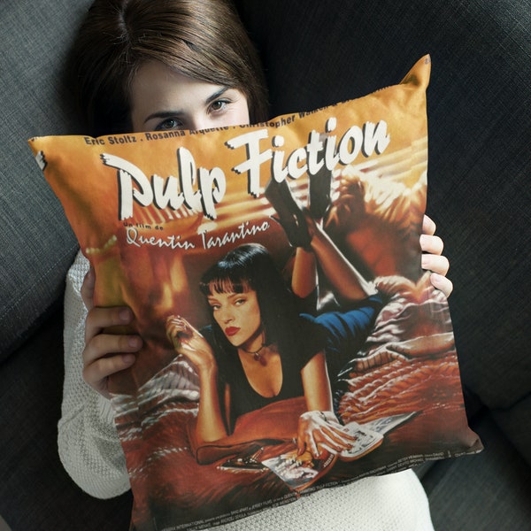 Pulp Fiction Movie Throw Pillow / Fun Home Theater Decor 14x14 16x16 18x18 20x20