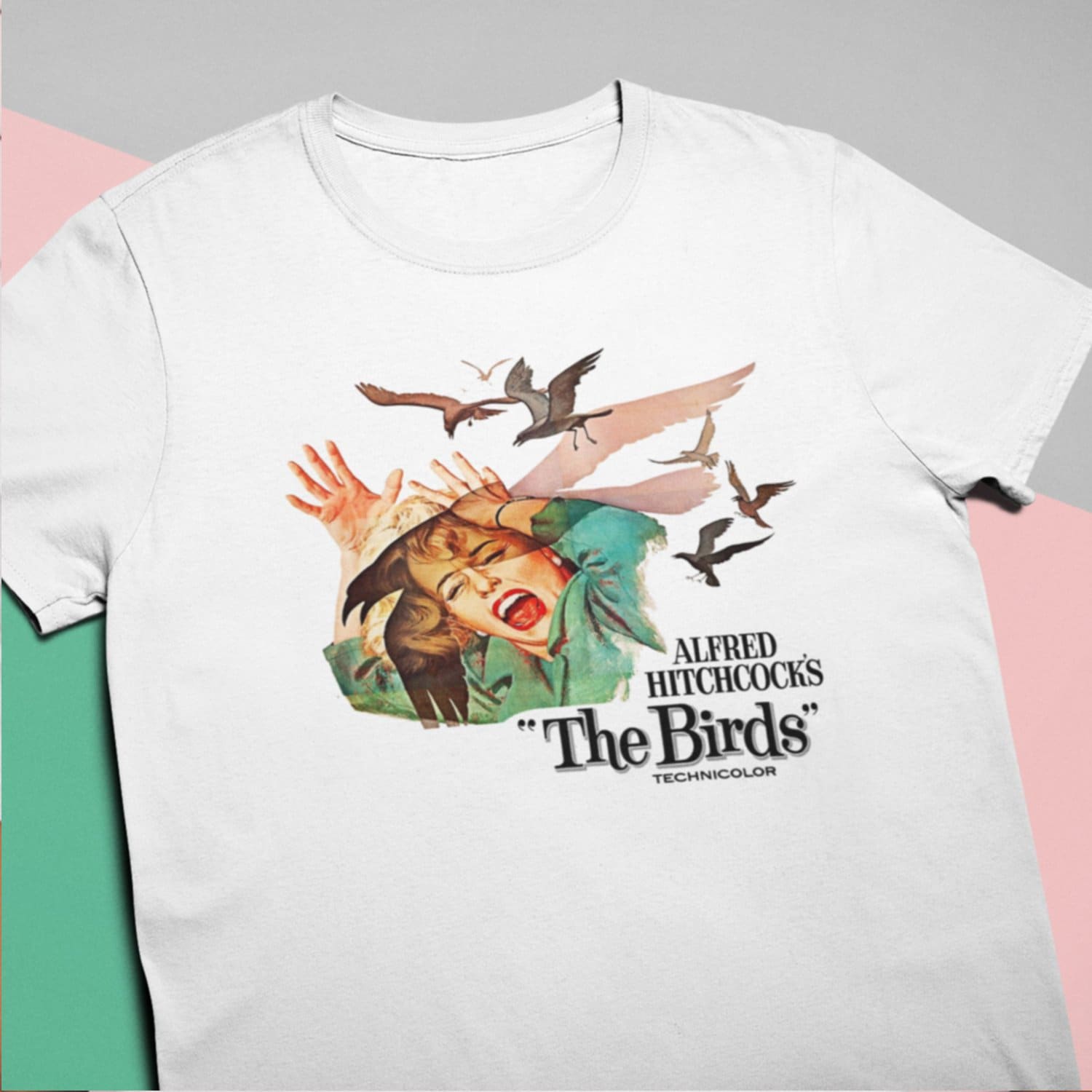 鳥映画Tシャツ / 1963 ヒッチコック スリラー ファン ギア