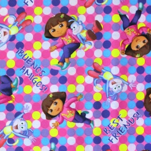 Dora One Hip Explorer Pink Fabric by Springs Creative - BTY - OOP