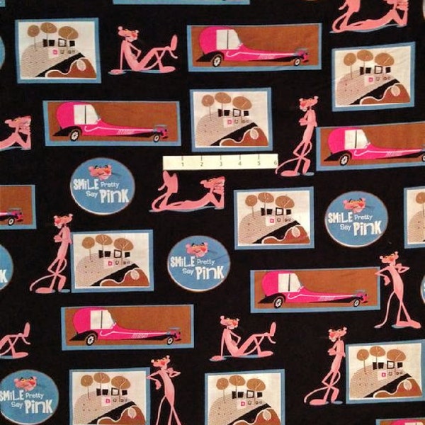 Rare - The Pink Panther 1964-2009 Metro-Goldwyn-Mayer Cotton Fabric