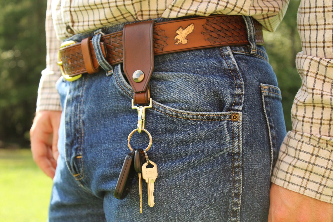 Custom Belt Key Holder Leather Key Holder Personalized Key Etsy