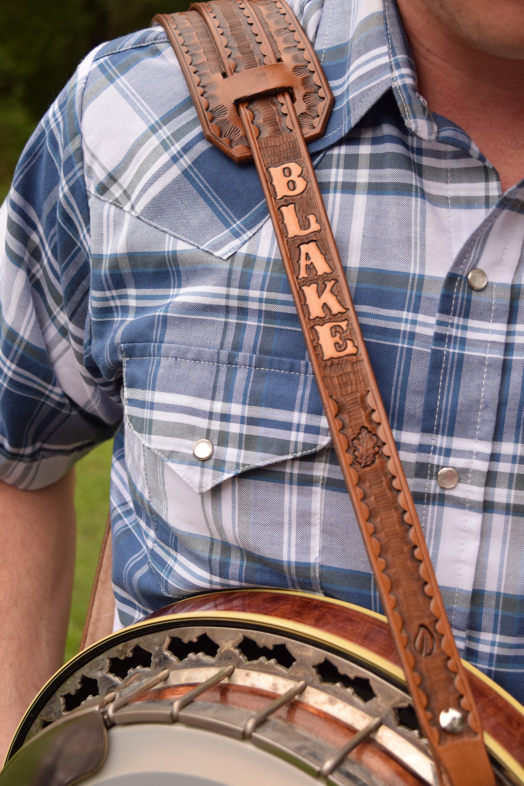 Dr. Ralph Stanley Style Banjo Strap, Leather Banjo Strap, Handmade Banjo  Strap, Banjo Gift, Banjo Strap, Musician Gift, Ralph Stanley 